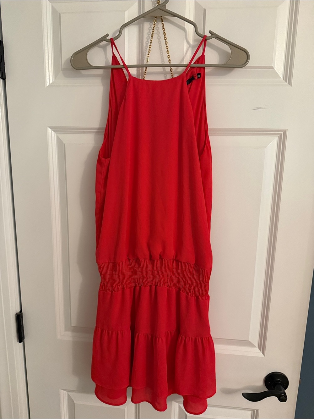 Red Sleeveless Tiered Summer Dress